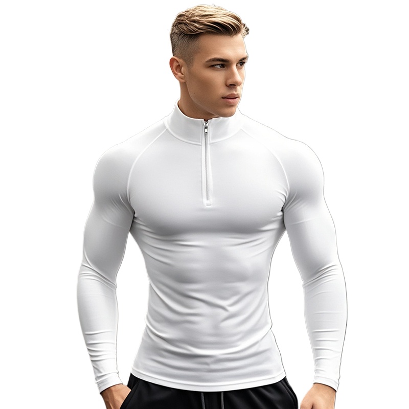 T Shirt Tight Fit - Men Sportswear Fitness Shirts Slim Fit