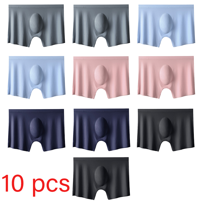 10 Pcs/Lot Men's Summer Ice Si - Boxer Shorts Modal recension och pris