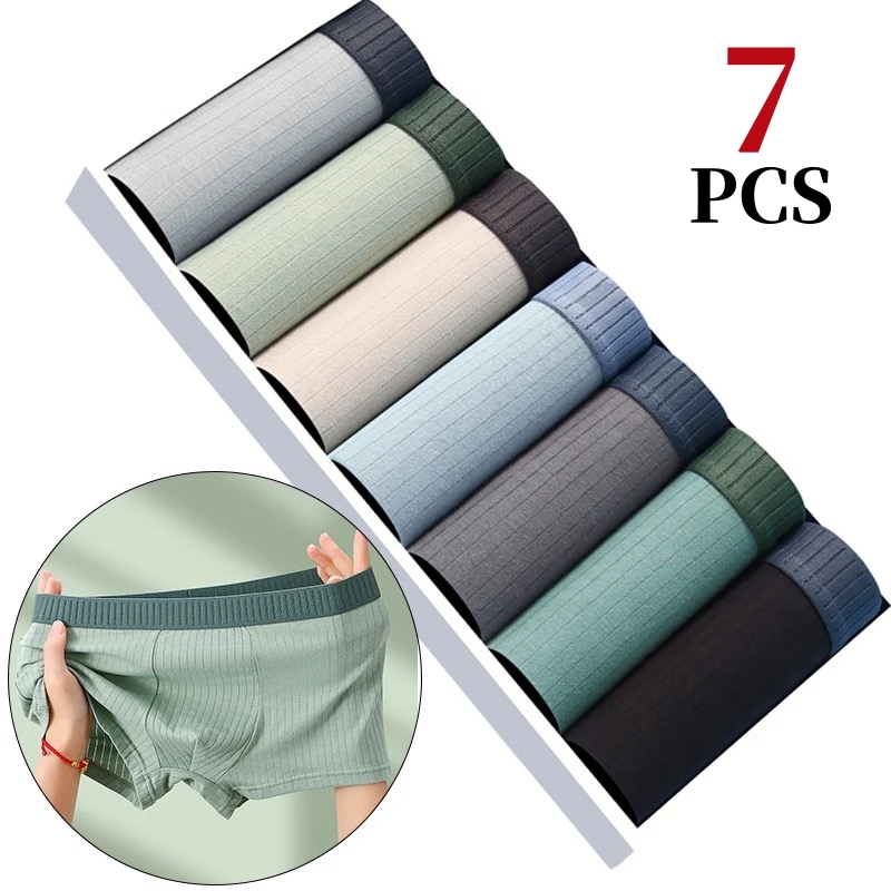 7Pcs/Lot Men's Cotton Underwea - Boxer Brief Pack Cotton recension och pris